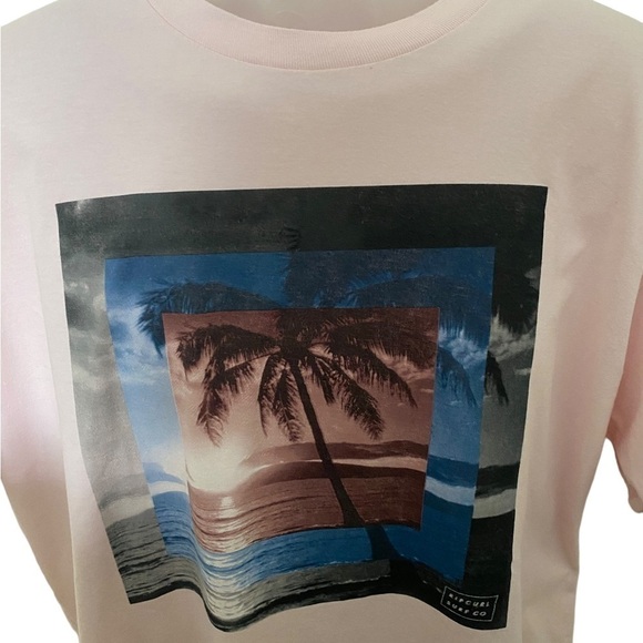 RIP CURL Surf Sesh Palm Tree Tee Shirt Men XL Standard Fit - Picture 2 of 5
